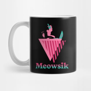 DJ Cat Performing | Meowsik cat pink Mug